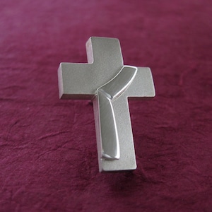Deacon Lapel Pin, Sterling Deacon Cross Tac, Deacon Stole riveted to Cross, Diaconate Gifts, from our Spiritus Christian Jewelry