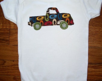 Vintage Truck Appliqued Infant Bodysuit