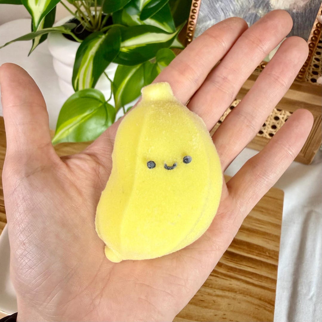 Kawaii Banana Squishy for Stress Relief ADHD Sensory Toy Weighted