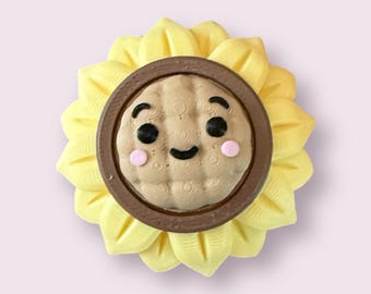 Kawaii Sunflower Fidget Clicker Fidget Spinner Toy for Stress Relief Tool Cute Stim Toy for Neurodivergent Child Toy for Anxiety Flower Toy