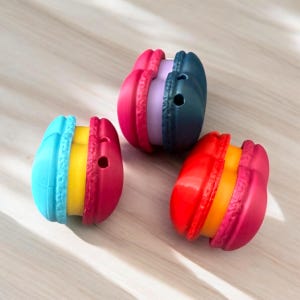 Heart Macaron Fidget Toy: Pride Colors, Clicky Sensory Desk Toy