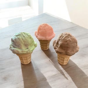 Ice Cream Fidget Clicker Toy | Pink Chocolate Pastel colors | Clicky Fidget for Sensory Play | Desk Toy | Bag Charm