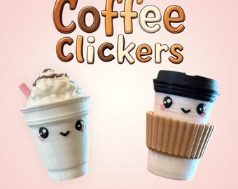 Kawaii Coffee Clicker Fidget Toy: Sensory Stimming, ADHD, Anxiety Relief