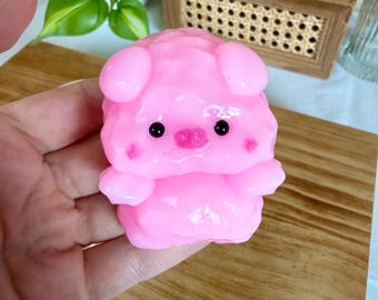 Kawaii Pig Squishy for Stress Relief ADHD Sensory Toy Weighted Fidget Toy Kawaii Desk Toy Gift for Animal Lover