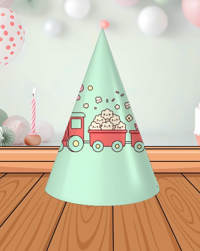 Editable Party Cone Hat Template – 11x8.5 inches | Canva + Svg Png Jpg Psd | Instant Download image 3