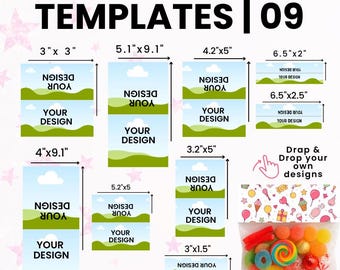 DIY Editable Treat Bag Topper Bundle | Canva + PDF + SVG | Party Favor Labels | Printable Candy Bag Stickers | Instant Download