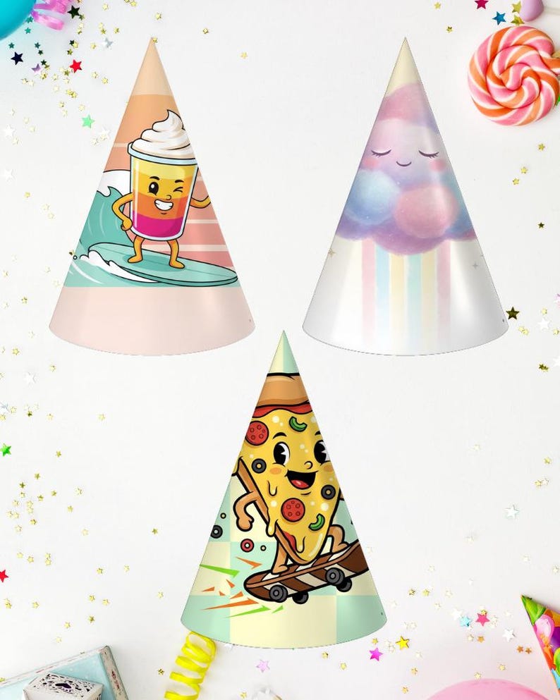 Editable Party Cone Hat Template – 11x8.5 inches | Canva + Svg Png Jpg Psd | Instant Download image 6