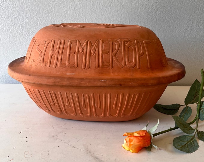 Cocotte En Terre Cuite Schlemmertopf Scheurich Keramik 832, Vintage Allemagne