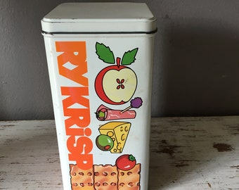 Vintage Ry Krisp Cracker Advertising Tin