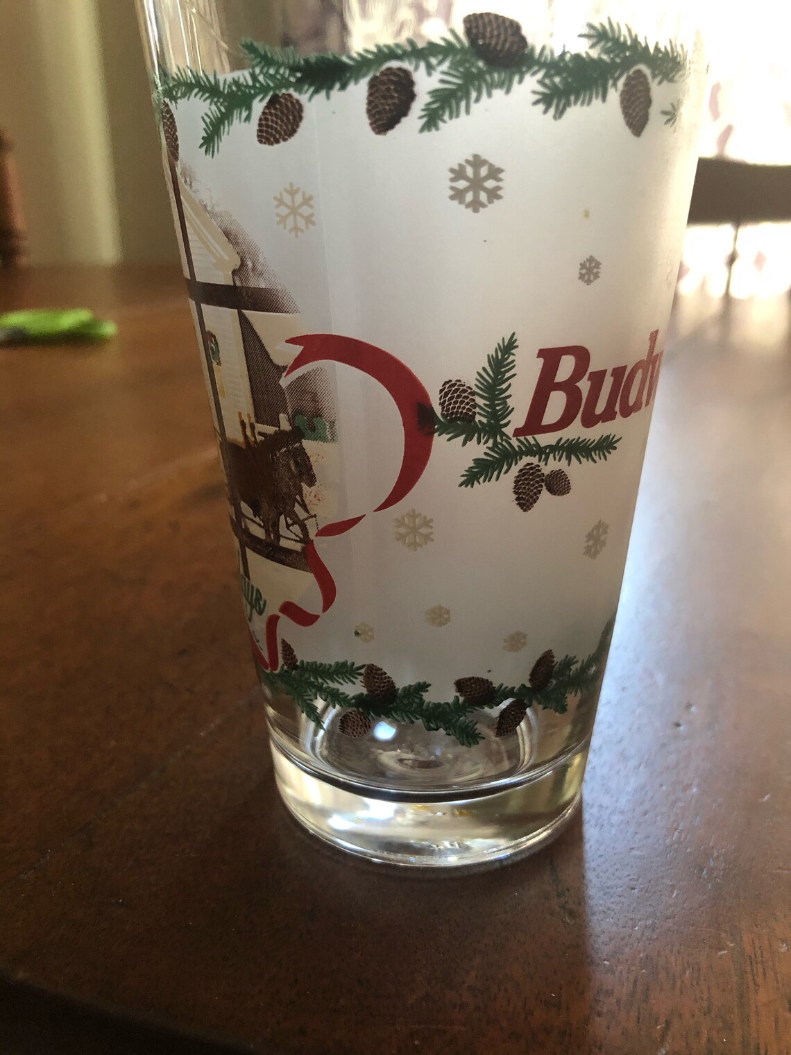 Set of 4 Budweiser Happy Holidays Christmas glasses / 12 ounce  Etsy