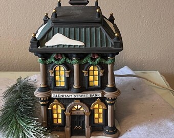 Dept 56 Dickens Heritage Village: Blenham Street Bank, 1995 Victorian Christmas Village