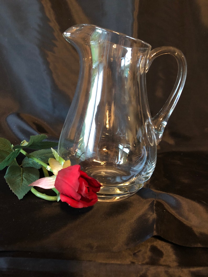Fine crystal pitcher from Krosno made in Poland / small clear Etsy