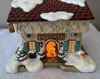 Hummel Bavarian Ceramic Village House: Christmas Mail Postamt, Post Office