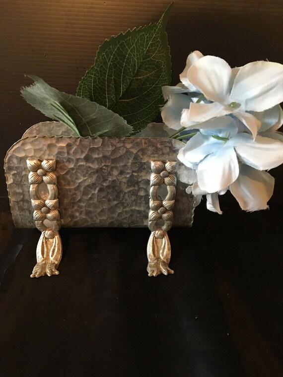 Vintage Retro Hammered Aluminum Metal Napkin Holder Etsy