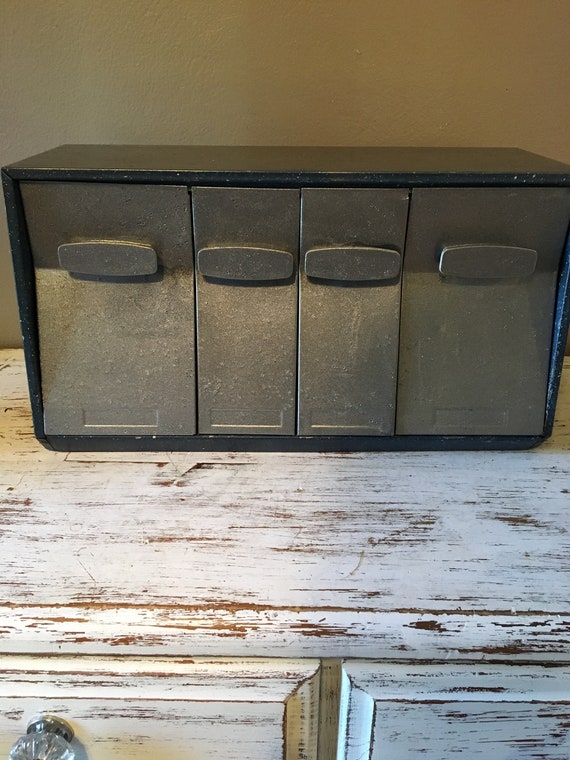 Gray Hanging Or Counter Top Canister Set In Gray And Blue Etsy