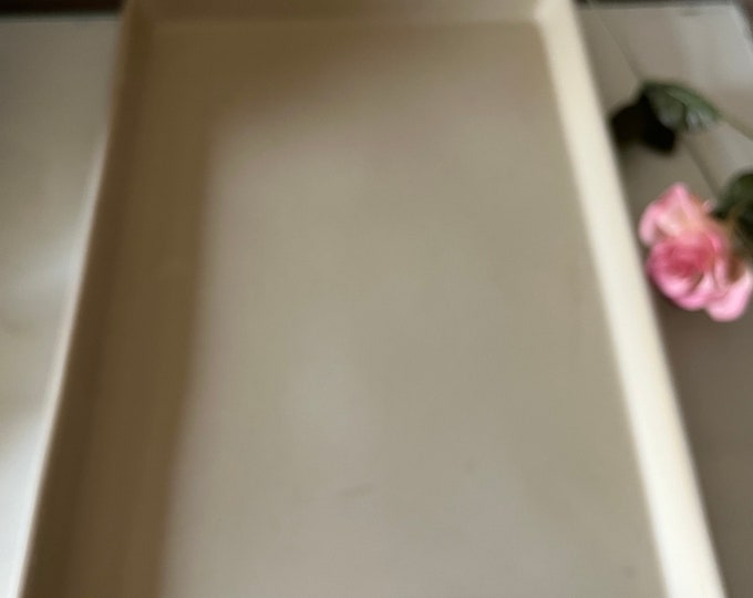 Possible NOS Pampered Chef Stoneware Bar Pan / Stoneware Cookie Sheet With Instructions