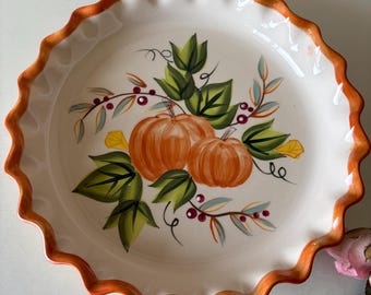 10" Pumpkin Pie Plate From Mesa International Stoneware