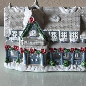 Vintage PartyLite Christmas House Candle Shop Tea Light Burner