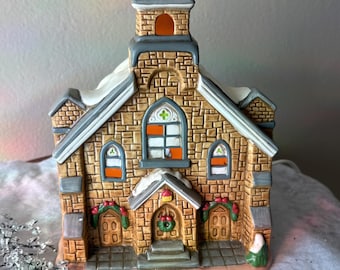 1987 Geo Z Lefton The Old Stone Church With Deed of Title; Ceramic Village