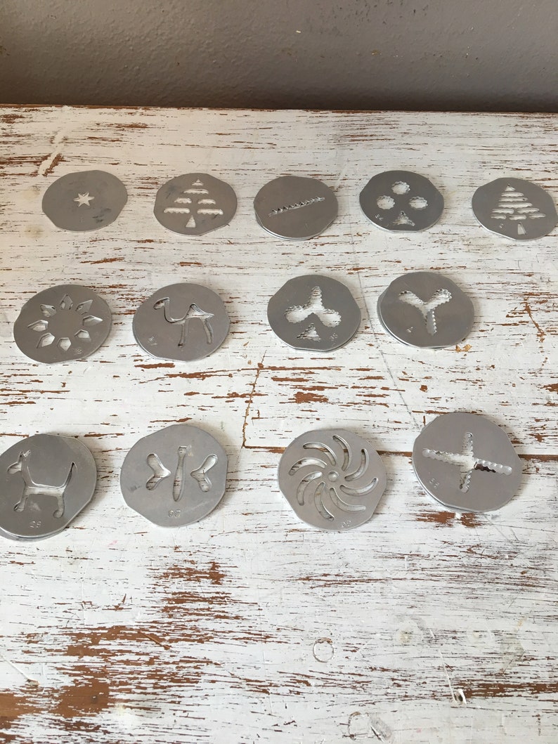 Vintage Mirro Spritz Cookie Press Discs Disks Circa 1950s Etsy