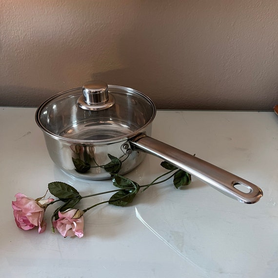 Parini Aluminum Cookware / Used Medium Parini Saucepan, Pot / Medium  Aluminum Saucepan With Clear, Vented Lid / Parini Cookware 