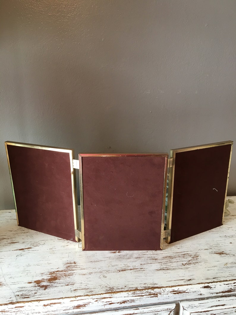 other occasion picture frame triple frame for kids pictures shower Vintage triple gold edged hinged 8 x 10 picture frame wedding