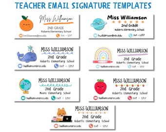 Teacher Email Signature Templates: Fun, Editable Canva Designs (PDF Download)