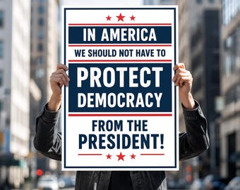 Schützen Sie die Democracy Demonstration Poster, druckbare Zeichen der politischen Aktivismus, In Amerika März Kunst, Demonstration der Rechte der Menschen, digitaler Download Sofort-Druck