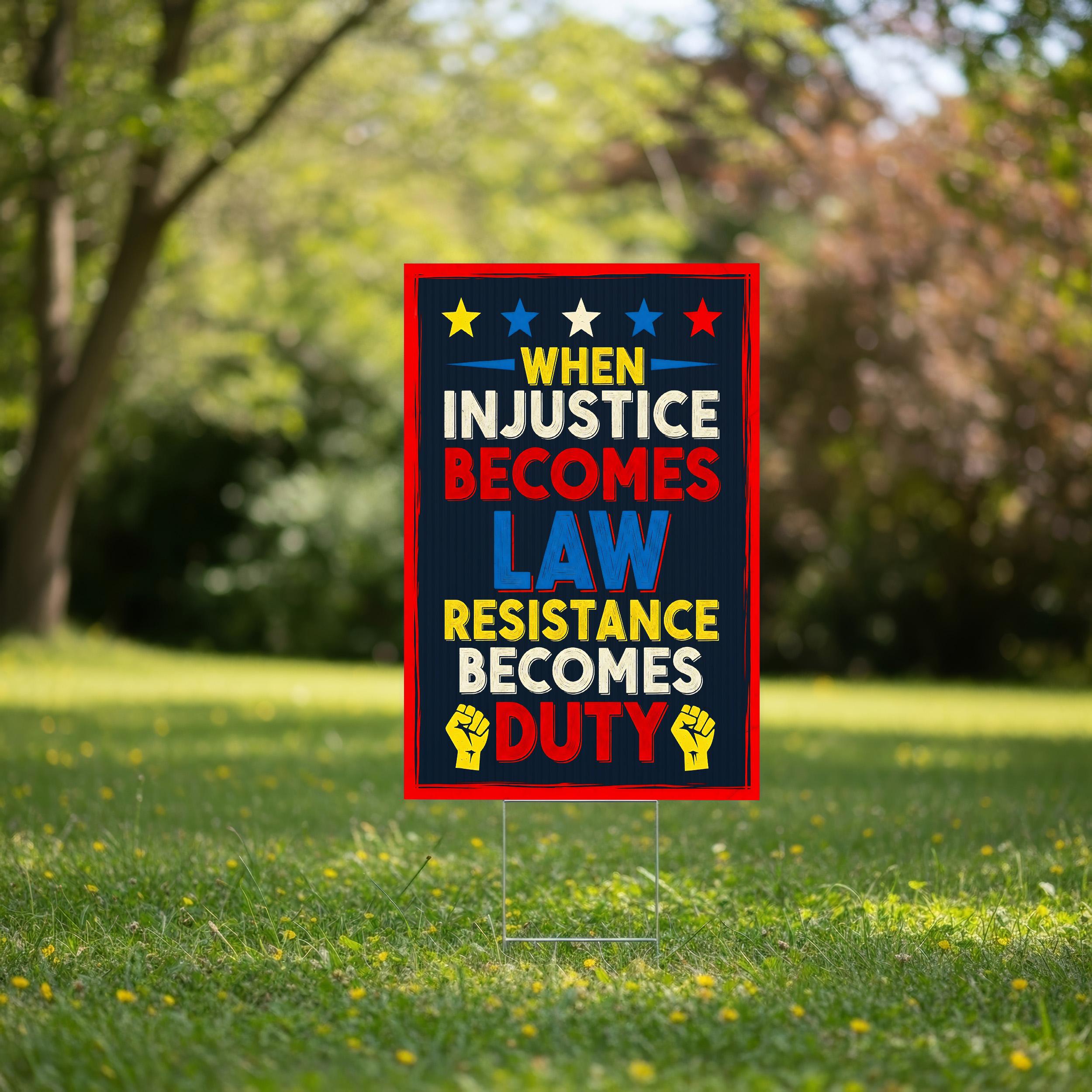 Resistance Poster Sign, No Kings in America Protest Sign, Injustice ...