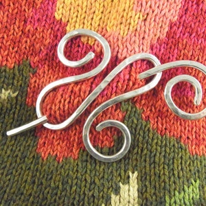 Silver Shawl Pin/Brooch/Slide Minimalist Infinity