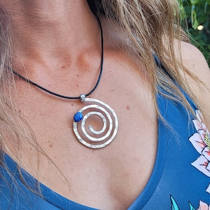 Spiral Necklace with Lapis Lazuli SPECIAL