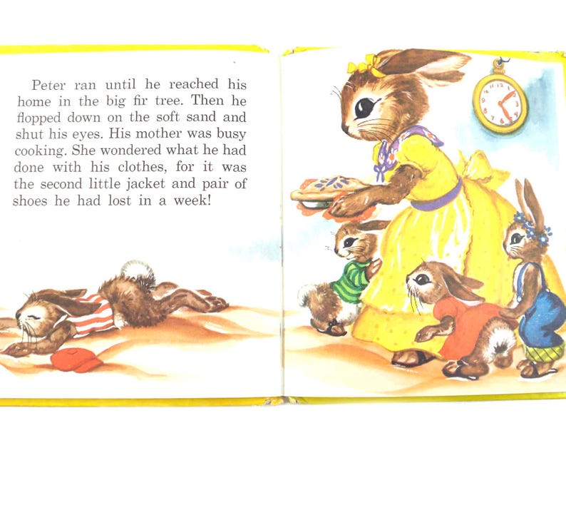 Peter Rabbit Vintage 1950s Children's Book by Whitman Illustrated by ...
