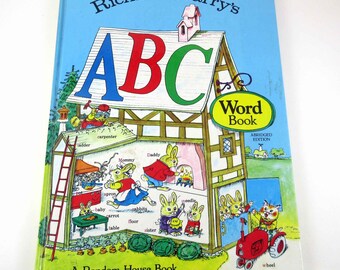 Richard Scarry's ABC Word Book Vintage 1970s Children's Book by Random House