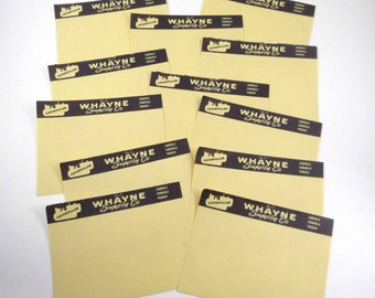 Vintage Memo Pad Sheets from Roy C. Whayne Supply Co. Louisville Evansville Paducah KY IN Junk Journal Set of 12