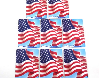 Vintage Playing Cards with American Flag Set of 8