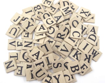 Vintage Cardboard Anagrams Letter Tiles or Game Pieces Set of 115