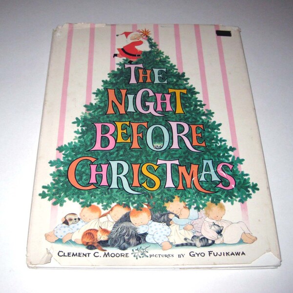 Vintage 1960s Childrens Book Entitled The Night Before Christmas Illustrated by Gyo Fujikawa