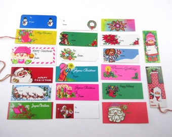 Set of 20 Assorted Unused Vintage Christmas Tags String Tags or Cards Lot G