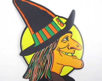 Beistle Wicked Witch Side Profile Halloween Die Cut Decoration