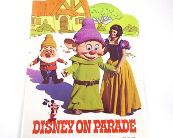 Vintage 1970s Disney on Parade Die Cut Program Book