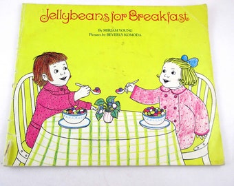 Jellybeans for Breakfast Vintage Rare 1960s or 1970s Children's Book by Miriam Young Illustrated by Beverly Komoda