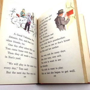 Three Friends Vintage 1940s Childrens School Reader or Text Book by Scott, Foresman and Co. Dick and Jane