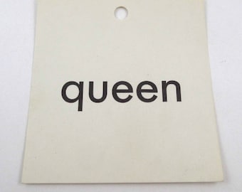 Vintage Queen School Flash Card with Word