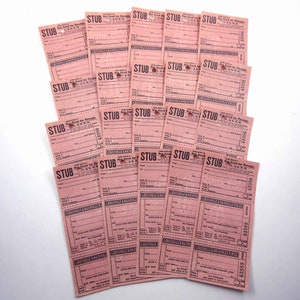 Vintage Louisville & Nashville Railroad Pink Tickets Nashville TN Set of 20 Lot B