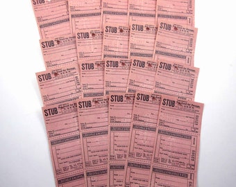 Vintage Louisville & Nashville Railroad Pink Tickets Nashville TN Set of 20