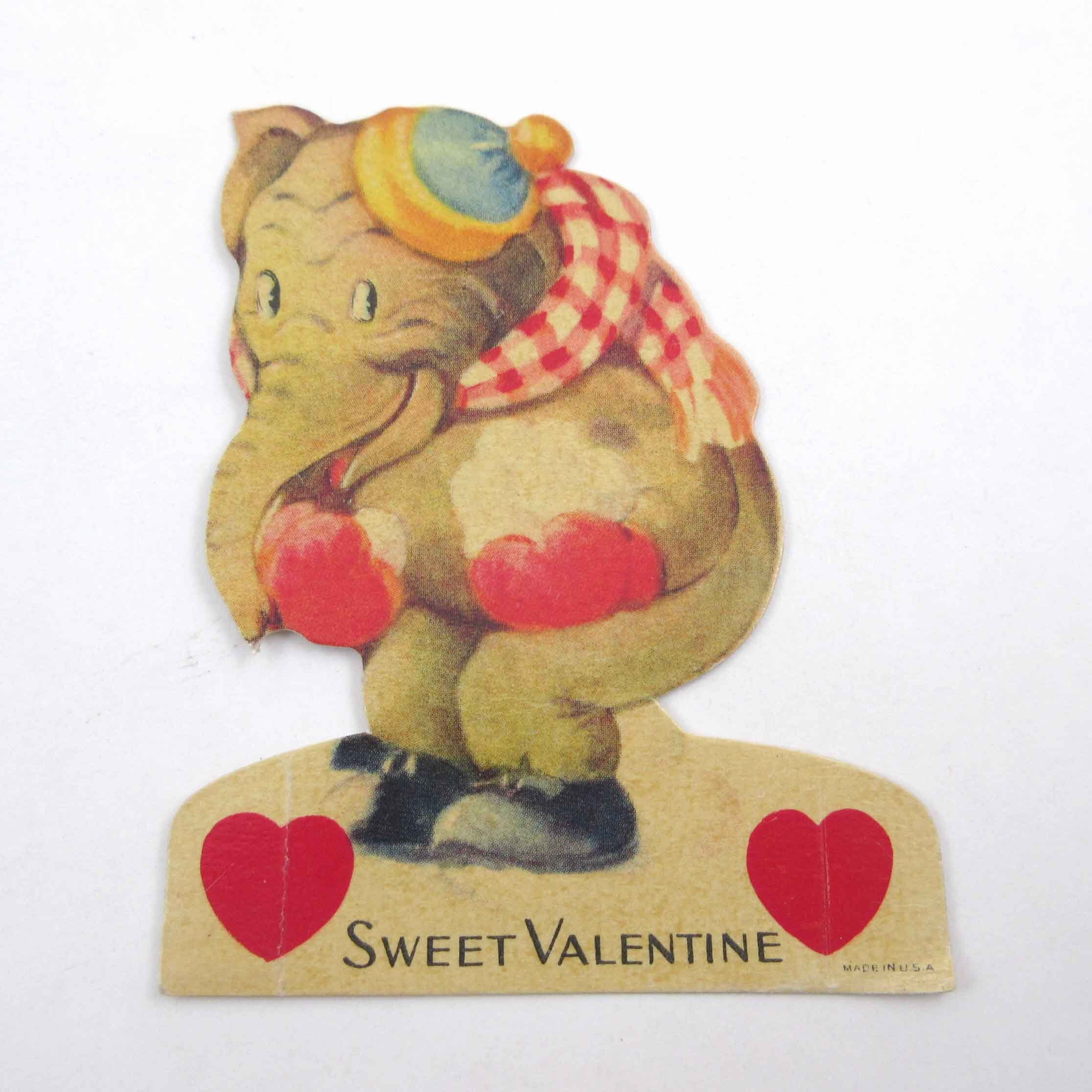 Vintage Twelvetrees Valentine Card With Elephant in Hat With - Etsy Sweden