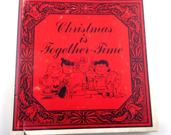 Christmas is Together Time Vintage 1960s Peanuts Book by Charles Schulz Lot A