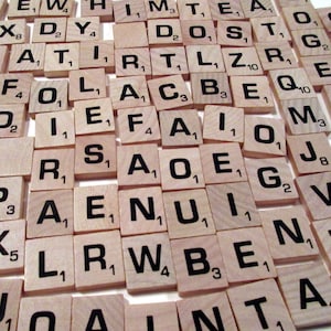 Wooden Scrabble Tiles or Game Pieces Set of 100