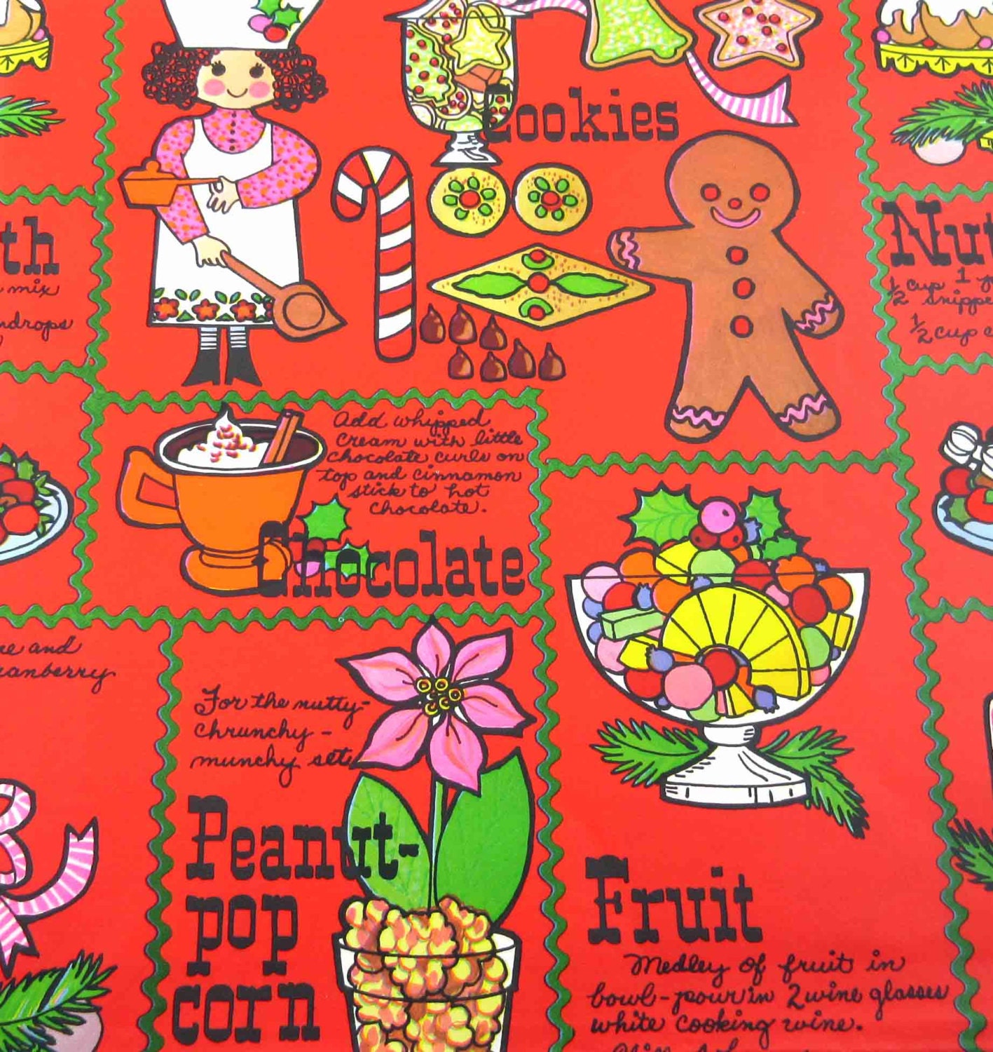 1970s Christmas Wrapping Paper 