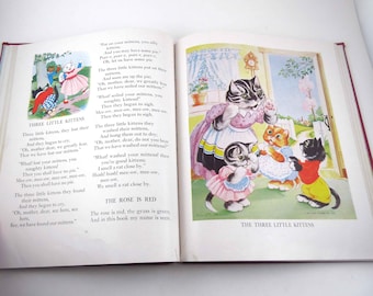 Mother Goose Rhymes Vintage 1950s Children's Book by Watty Piper Illustrated by Eulalie and Lois L. Lenski